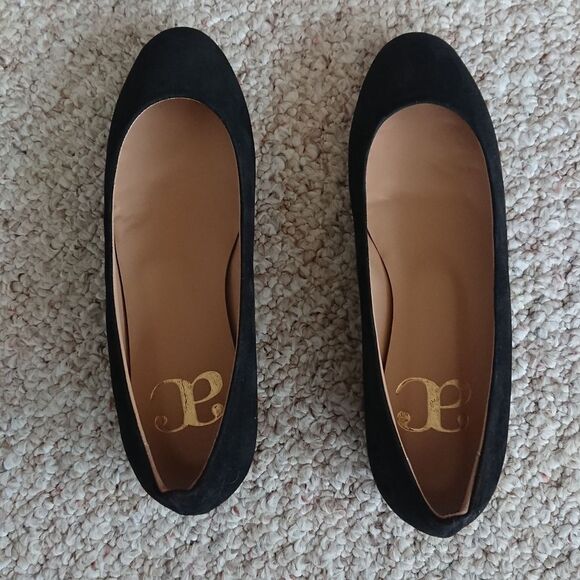 AC Andrea Carrano BABY BLACK SUEDE flat size 36.5 - Picture 4 of 12